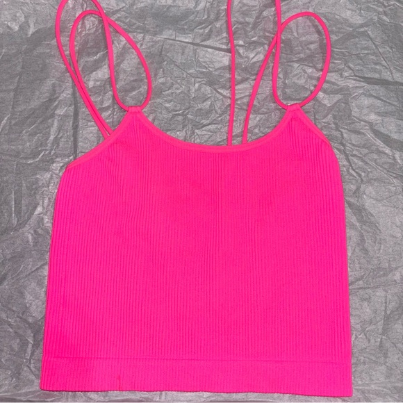 Neon Pink Tank/Crop Top XS - Picture 1 of 3
